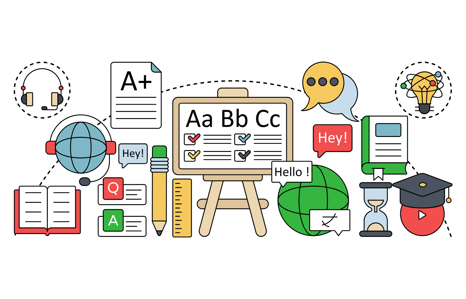 Illustration for Improve Your English Speaking Skills - visual overview