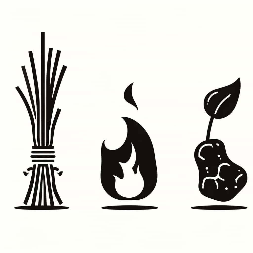 The Straw, the Coal, and the Bean